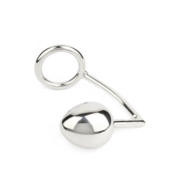 Mr. Steel  Cockring - 50mm -  with Anal Egg