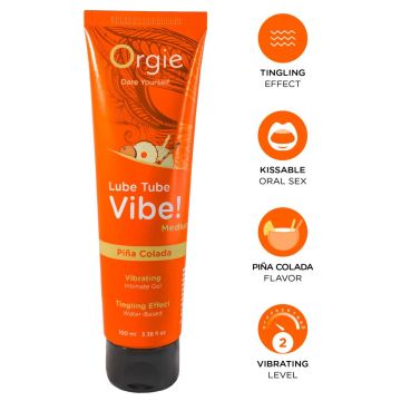 Eetbare Vibrating Intimate Glijmiddel Met Piña Colada Smaak