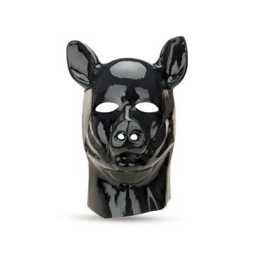Prowler Red Latex Pig Masker - Zwart