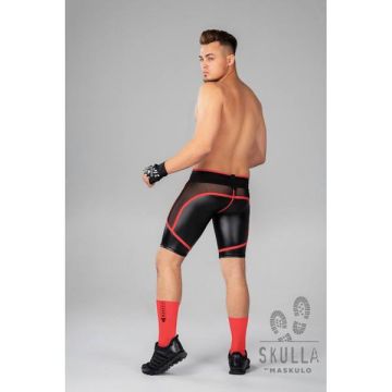 Maskulo Skulla Men's Fetish Cycling Short - Rood