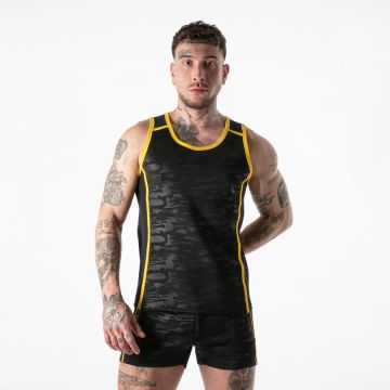Locker Gear Full Military Access Tank Top - Zwart/Geel