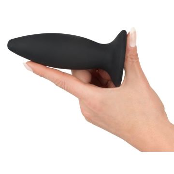 Oplaadbare Buttplug met Vlakke Basis M - Black Velvets
