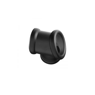 Kiotos Silicone Cock en Ball Stretcher - Zwart