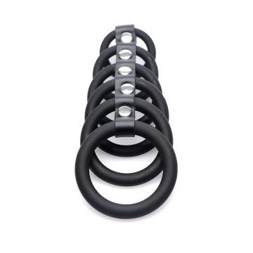 6 Ring Silicone Cockring Chastity Device