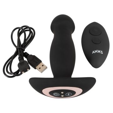 Anos Vibrerende Buttplug JackHammer - Zwart
