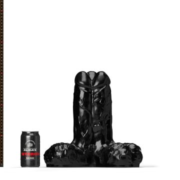 All Black Steroid Gape, Set And Match Dildo Zwart - 30 cm