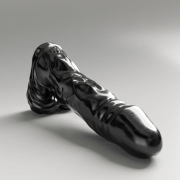 All Black Steroid The Referee Dildo - Zwart