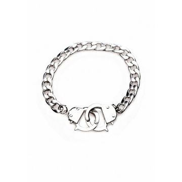 Armband Cuff Him Handcuff - Zilver*