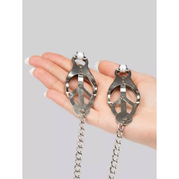 RVS Clover Tepelklemmen met ketting