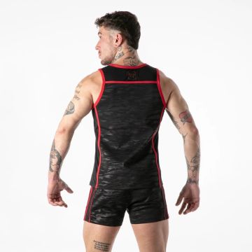 Locker Gear Full Military Access Tank Top - Zwart/Rood