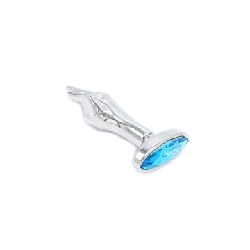 Kiotos Fist Buttplug met Blauwe Steen - M