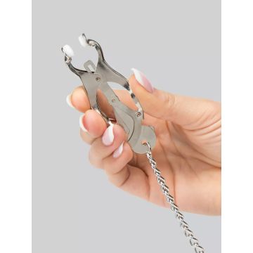 RVS Clover Tepelklemmen met ketting