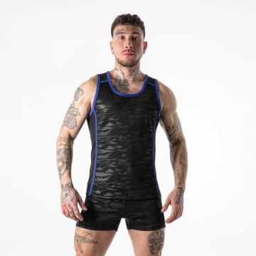 Locker Gear Full Military Access Tank Top - Zwart/Blauw