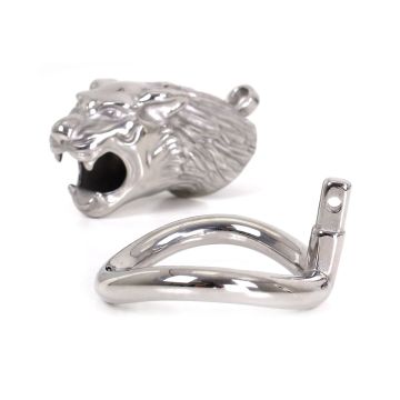 Kiotos Cock Cage Lion Zilver - 10 cm