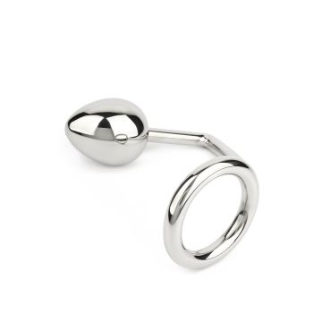 Mr. Steel  Cockring - 45mm -  with Anal Egg