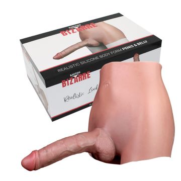 Kiotos Realistische Silicone Lichaamsvorm Dildo & Buikje - Lichte Huidskleur