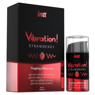 Intt Stimulerende Gel Vibration! - Strawberry 15 ml