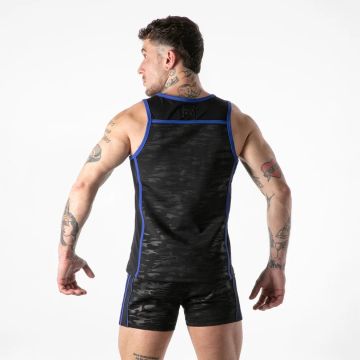 Locker Gear Full Military Access Tank Top - Zwart/Blauw