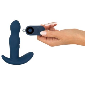 Anos Roterende Prostaat Vibrator RC met Afstandsbediening - Blauw