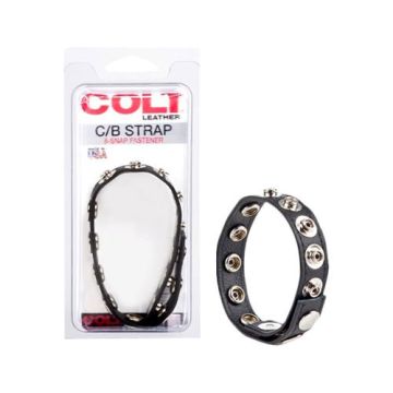 Colt Lederen Cock Strap met 8 drukknopen