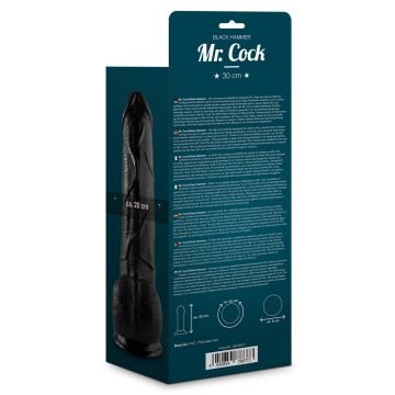 Zwarte Dildo Mr. Hammer - 30 cm