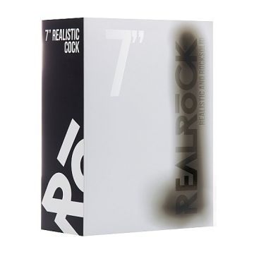 RealRock Realistic Cock 18 CM met scrotum Zwart