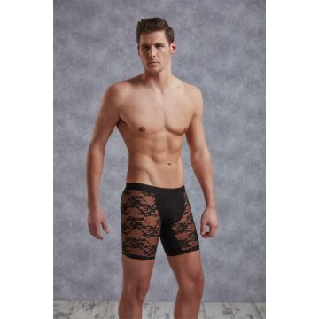 Doreanse Kanten Lange Boxer -  Zwart*
