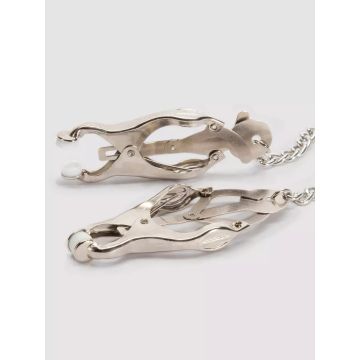 RVS Clover Tepelklemmen met ketting