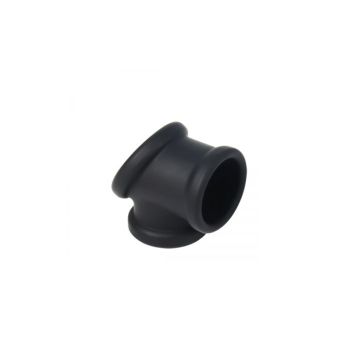 Kiotos Silicone Cock en Ball Stretcher - Zwart