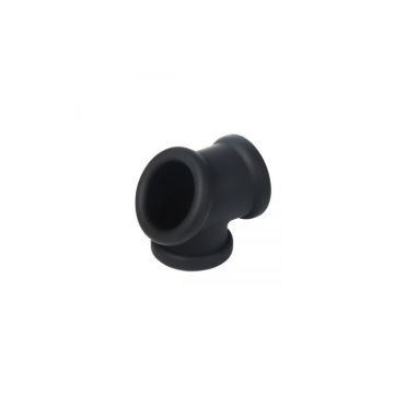 Kiotos Silicone Cock en Ball Stretcher - Zwart