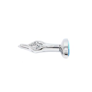 Kiotos Fist Buttplug met Blauwe Steen - M