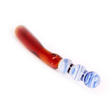 Kiotos Glass - Blue & Amber Curves Dildo