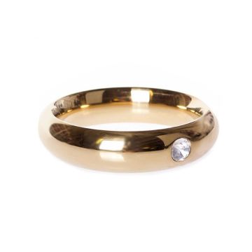 Gouden Donut Cockring met Juweel 