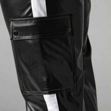 Leatherette Cargo Broek Wit