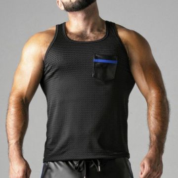 Tanktop Mesh Blauw