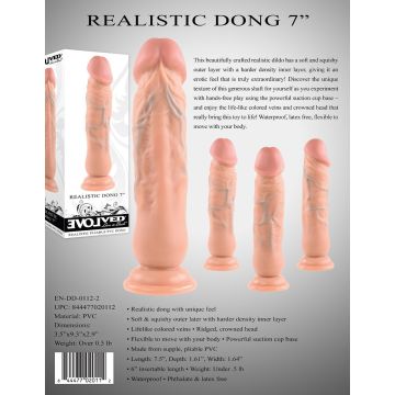 Realistische dildo 19 cm - Lichte Huidskleur
