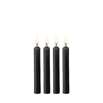 SM Kaarsen 4-Pack - Zwart 