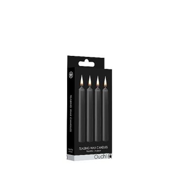 SM Kaarsen 4-Pack - Zwart 