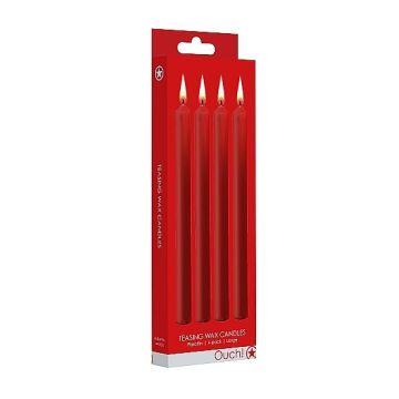 SM Kaarsen Large 4-Pack - Rood
