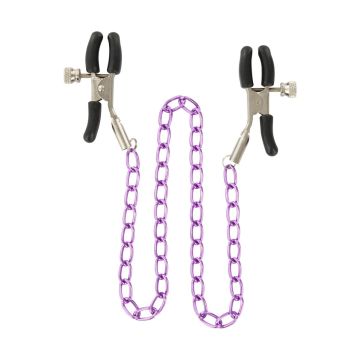 Stimulerende Tepel Ketting - Paars*