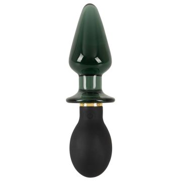 Vibrerende Glas en Siliconen Dubbele Buttplug