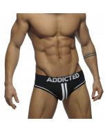 Addicted AD305 Double Piping Bottomless Brief Black
