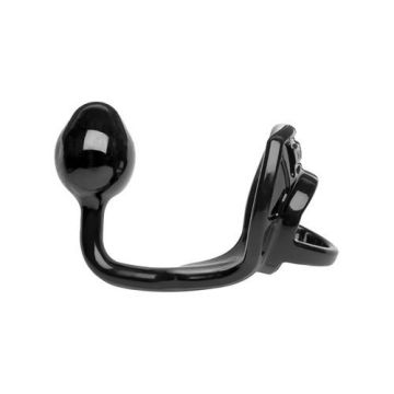 Cockring Armour Tug Lock-Zwart