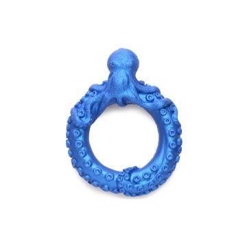 Siliconen Cockring Poseidon's Octo-Ring - Blauw