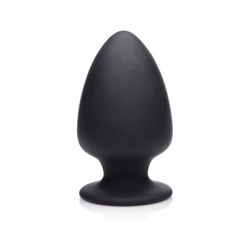 Zwarte Squeezable  Buttplug - Large*