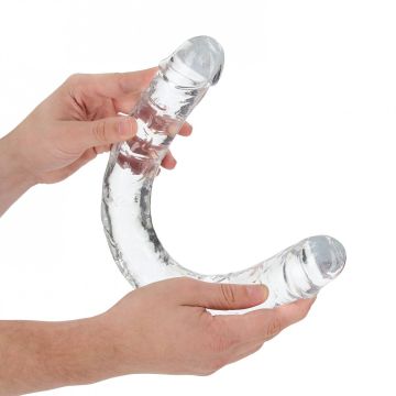 Realistische Dubbele Dildo Transparant - 45 cm