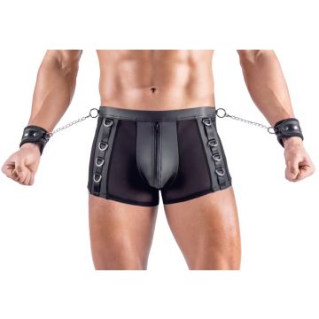 Shorts met Open Achterkant en Handboeien - Zwart