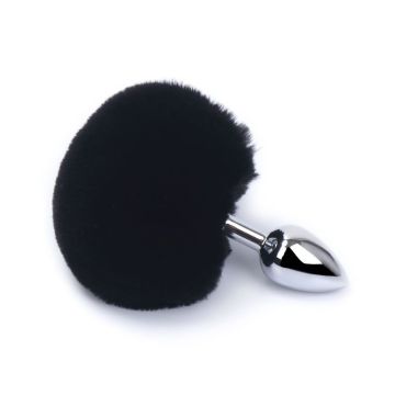 Kiotos Buttplug Bunny Tail - Zwart