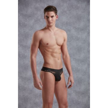 Doreanse String met Bloemen Patroon - Zwart*