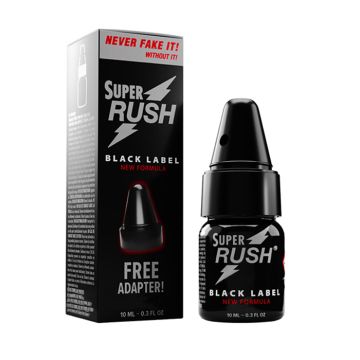 Super Rush Black Label Poppers met Inhaler - 10 ml